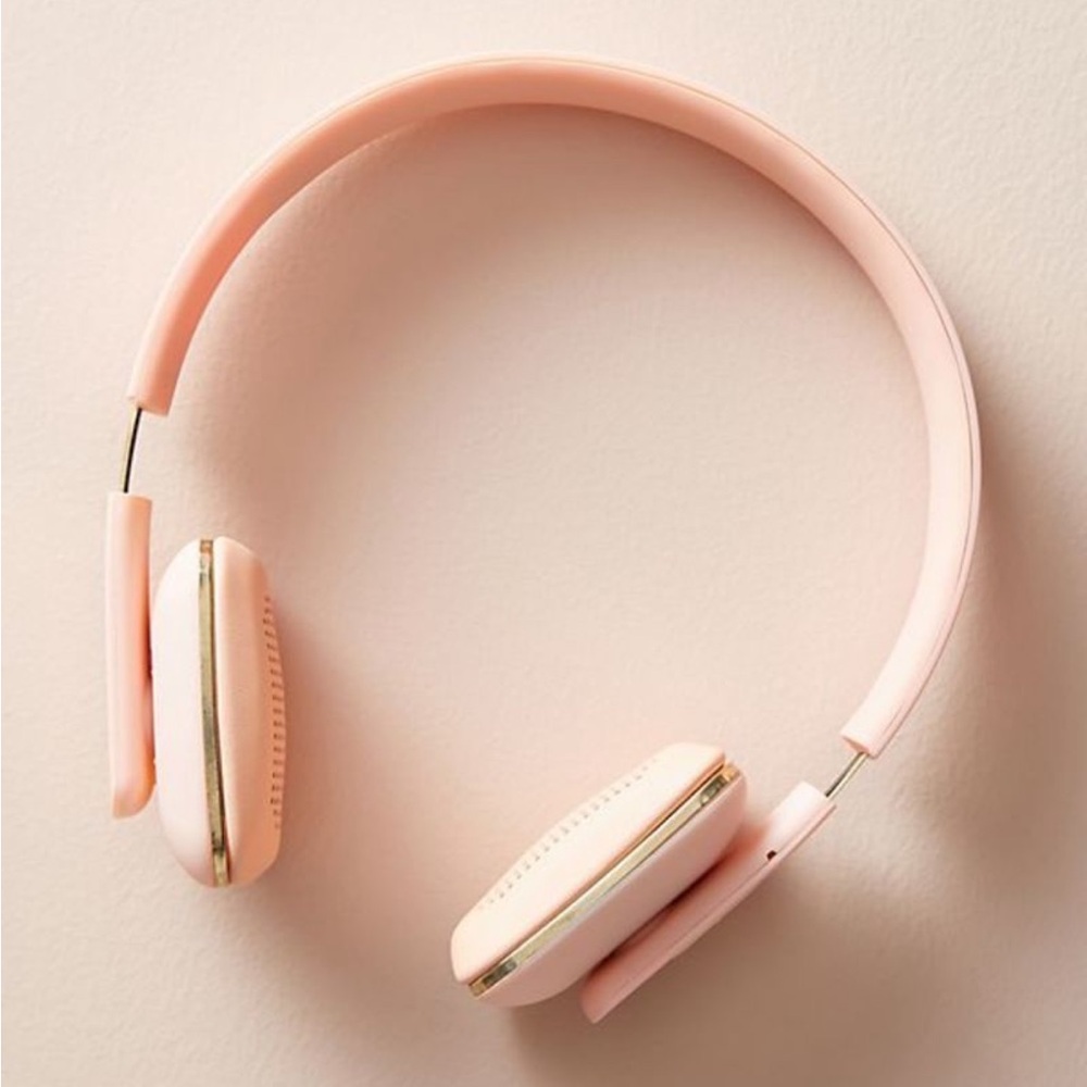 Anthropologie aHEAD Wireless Headphones Pink Gold – Brand New